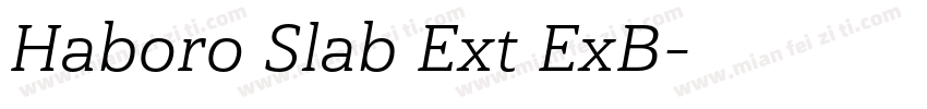 Haboro Slab Ext ExB字体转换